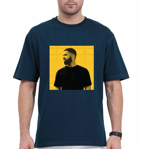 Drake Oversized T-Shirt for Men-Petrol Blue-Ektarfa.online