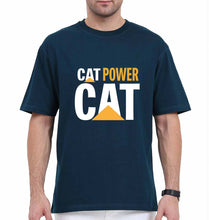 Load image into Gallery viewer, Cat Power Oversized T-Shirt for Men-Petrol Blue-Ektarfa.online
