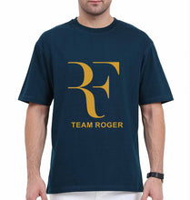 Load image into Gallery viewer, Roger Federer Oversized T-Shirt for Men-Petrol Blue-Ektarfa.online
