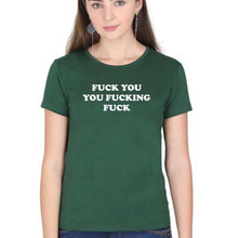 Load image into Gallery viewer, Funny Fuck T-Shirt for Women-Dark Green-Ektarfa.online
