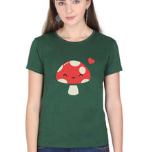Load image into Gallery viewer, Mushroom T-Shirt for Women-Dark Green-Ektarfa.online
