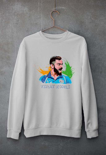 Virat Kohli Unisex Sweatshirt for Men/Women-Grey Melange-Ektarfa.online