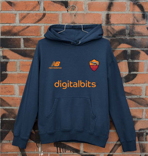 A.S. Roma 2021-22 Unisex Hoodie for Men/Women-Navy Blue-Ektarfa.online