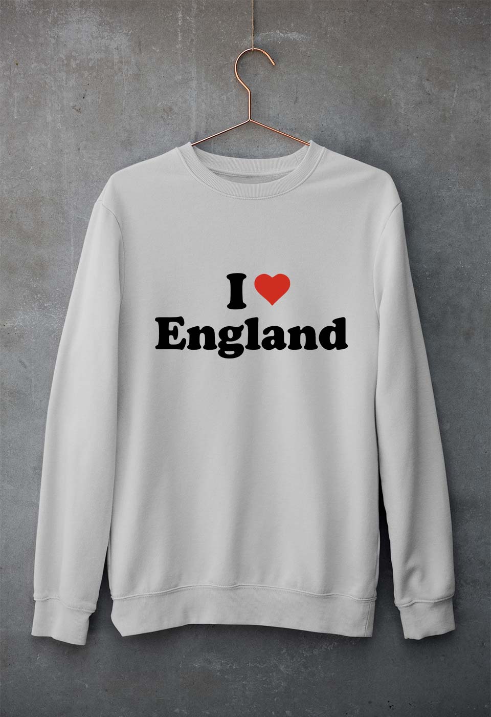 I Love England Unisex Sweatshirt for Men/Women-Grey Melange-Ektarfa.online