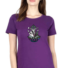 Load image into Gallery viewer, Psychedelic Ganesha T-Shirt for Women-Purple-Ektarfa.online
