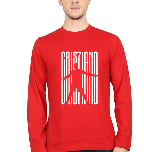 Cristiano Ronaldo CR7 Full Sleeves T-Shirt for Men-RED-Ektarfa.online