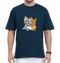 Load image into Gallery viewer, Tom and Jerry Oversized T-Shirt for Men-Petrol Blue-Ektarfa.online

