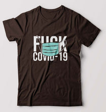 Load image into Gallery viewer, Fuck Covid T-Shirt for Men-Coffee Brown-Ektarfa.online

