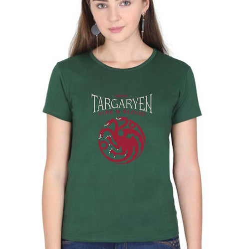 House Targaryen (GOT) T-Shirt for Women-Dark Green-Ektarfa.online