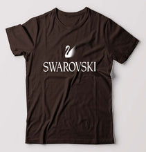 Load image into Gallery viewer, Swarovski T-Shirt for Men-S(38 Inches)-Coffee Brown-Ektarfa.online
