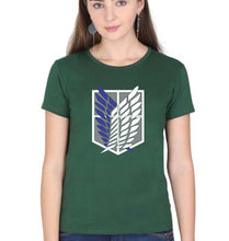 Load image into Gallery viewer, Attack on Titan T-Shirt for Women-Dark Green-Ektarfa.online
