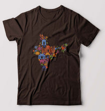 Load image into Gallery viewer, India T-Shirt for Men-Coffee Brown-Ektarfa.online
