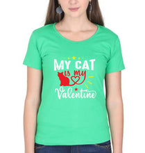 Load image into Gallery viewer, Cat T-Shirt for Women-flag green-Ektarfa.online
