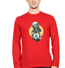 Load image into Gallery viewer, Skull Full Sleeves T-Shirt for Men-red-Ektarfa.online
