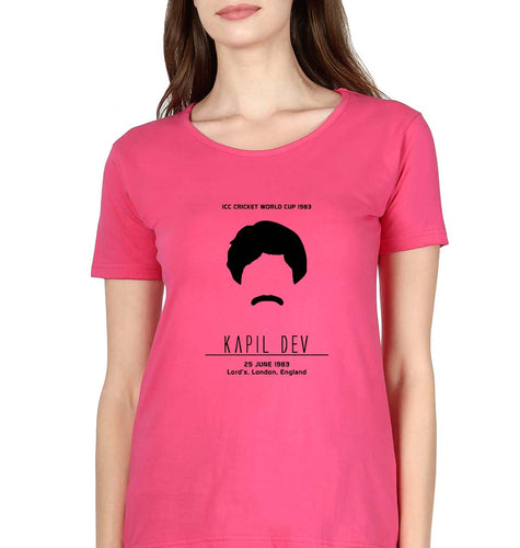 Kapil Dev T-Shirt for Women-Pink-Ektarfa.online