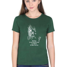 Load image into Gallery viewer, Kurt Cobain T-Shirt for Women-Dark Green-Ektarfa.online

