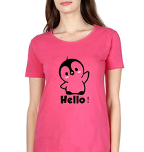 Load image into Gallery viewer, Penguin Hello T-Shirt for Women-Pink-Ektarfa.online
