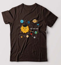 Load image into Gallery viewer, Solar System T-Shirt for Men-Coffee Brown-Ektarfa.online
