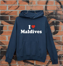 Load image into Gallery viewer, I Love Maldives Unisex Hoodie for Men/Women-Navy Blue-Ektarfa.online
