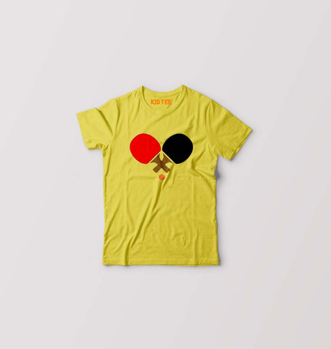 Table Tennie (TT) Kids T-Shirt for Boy/Girl-Yellow-Ektarfa.online