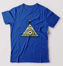 Load image into Gallery viewer, Psychedelic Triangle eye T-Shirt for Men-Royal Blue-Ektarfa.online
