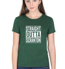 Load image into Gallery viewer, Straight Outta Scranton T-Shirt for Women-Dark Green-Ektarfa.online
