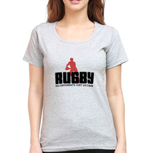 Load image into Gallery viewer, Rugby T-Shirt for Women-Grey Melange-Ektarfa.online
