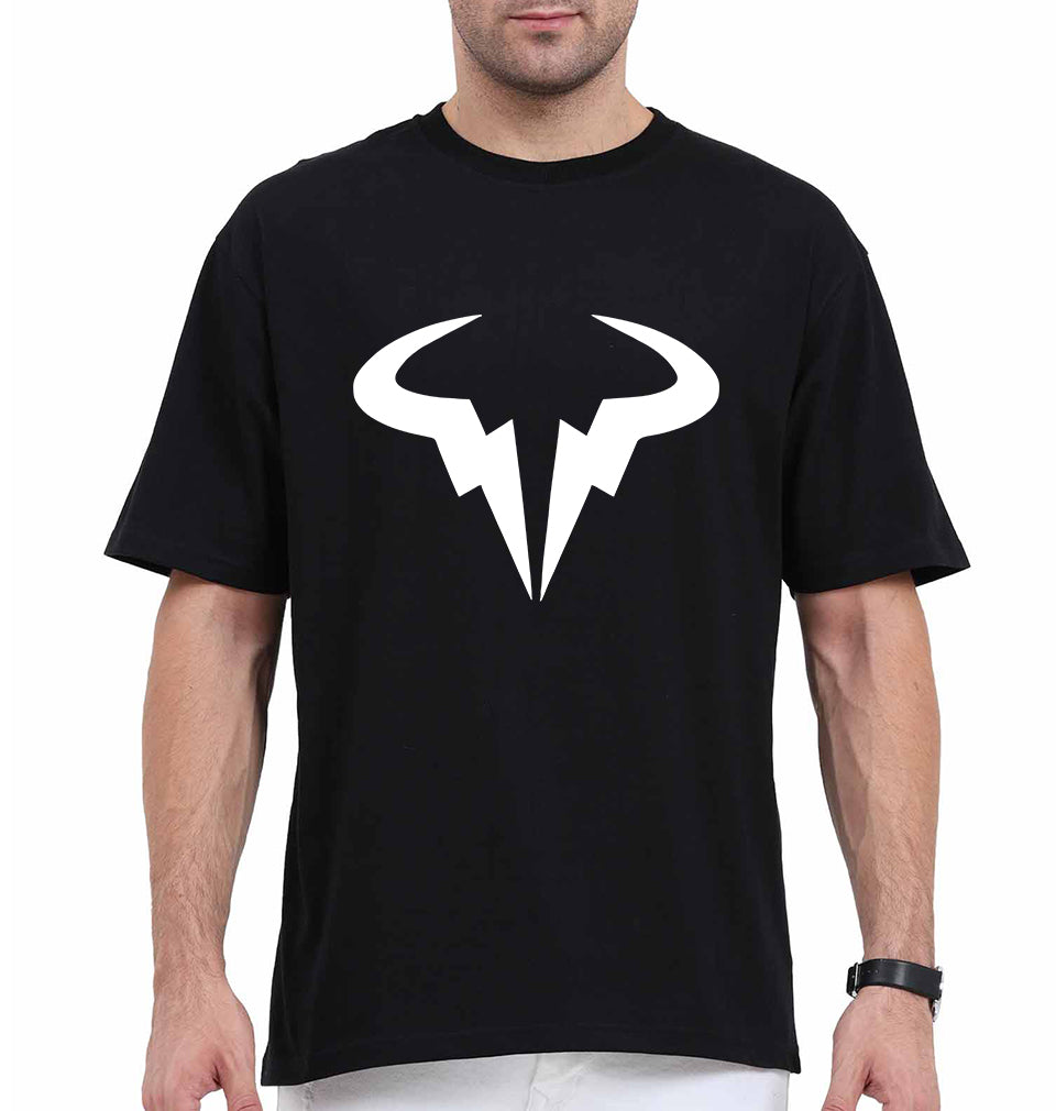 Rafael Nadal (RAFA) Oversized T-Shirt for Men-Black-Ektarfa.online
