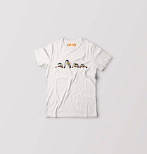 Load image into Gallery viewer, Penguins Looking Kids T-Shirt for Boy/Girl-White-Ektarfa.online
