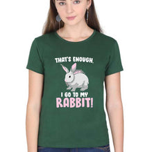 Load image into Gallery viewer, Rabbit Bunny T-Shirt for Women-Dark Green-Ektarfa.online
