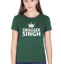 Load image into Gallery viewer, Swagger Singh T-Shirt for Women-Dark Green-Ektarfa.online

