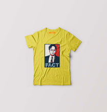 Load image into Gallery viewer, Dwight Schrute Fact T-Shirt for Boy/Girl-Yellow-Ektarfa.online
