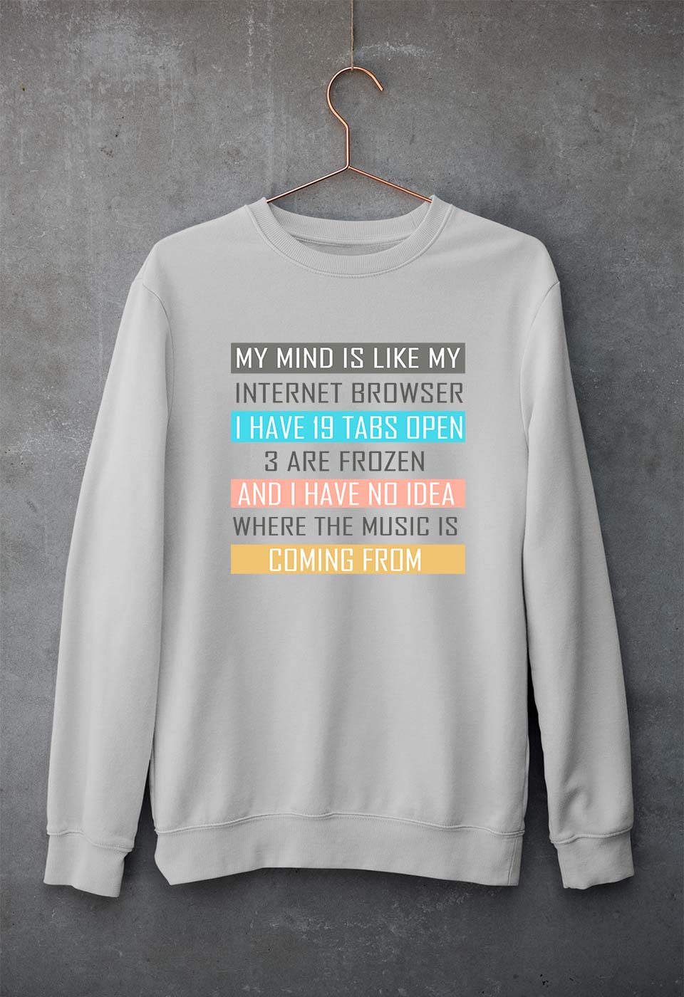 Internet Unisex Sweatshirt for Men/Women-Grey Melange-Ektarfa.online