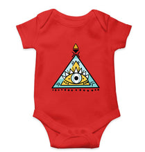 Load image into Gallery viewer, Psychedelic Triangle eye Kids Romper For Baby Boy/Girl-Red-Ektarfa.online
