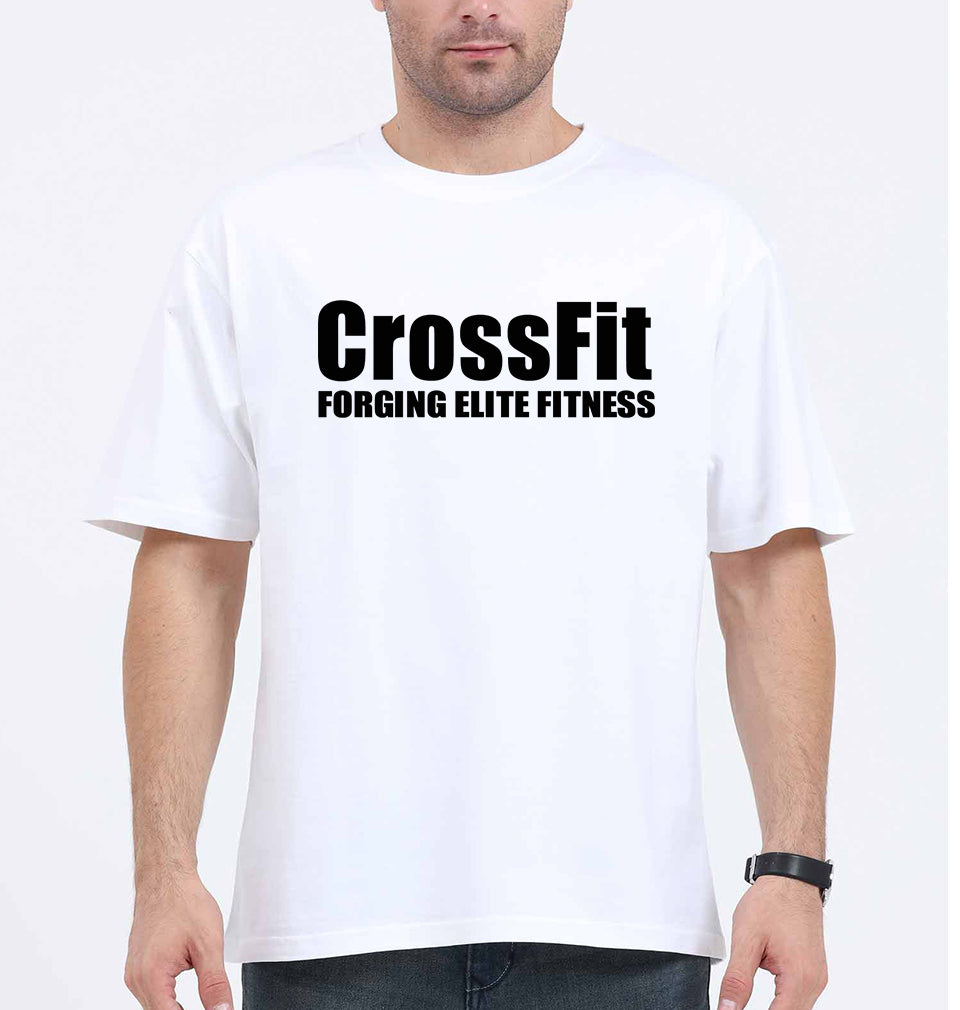 CrossFit Oversized T-Shirt for Men-White-Ektarfa.online