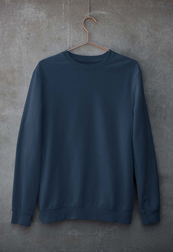 Plain Navy blue Unisex Sweatshirt for Men/Women-ektarfa.com