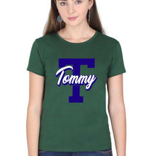 Load image into Gallery viewer, Varsity Tommy T-Shirt for Women-Dark Green-Ektarfa.online
