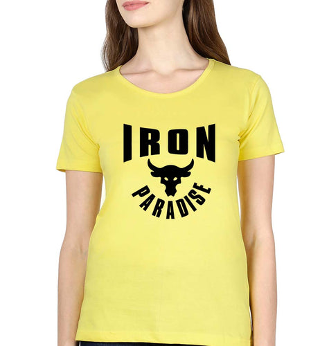 Iron Paradise T-Shirt for Women-Yellow-Ektarfa.online