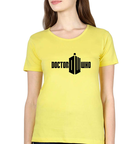 Doctor Who T-Shirt for Women-Yellow-Ektarfa.online