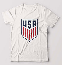 Load image into Gallery viewer, USA Football T-Shirt for Men-S(38 Inches)-White-Ektarfa.online
