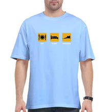 Load image into Gallery viewer, Snooker Oversized T-Shirt for Men-Baby Blue-Ektarfa.online
