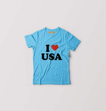Load image into Gallery viewer, I Love USA Kids T-Shirt for Boy/Girl-Light Blue-Ektarfa.online
