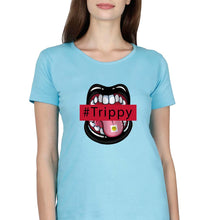 Load image into Gallery viewer, Trippy T-Shirt for Women-Light Blue-Ektarfa.online
