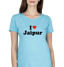 Load image into Gallery viewer, I Love Jaipur T-Shirt for Women-Light Blue-Ektarfa.online
