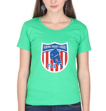 Load image into Gallery viewer, Federal Hockey League T-Shirt for Women-flag green-Ektarfa.online

