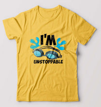 Load image into Gallery viewer, Swimming T-Shirt for Men-Golden Yellow-Ektarfa.online
