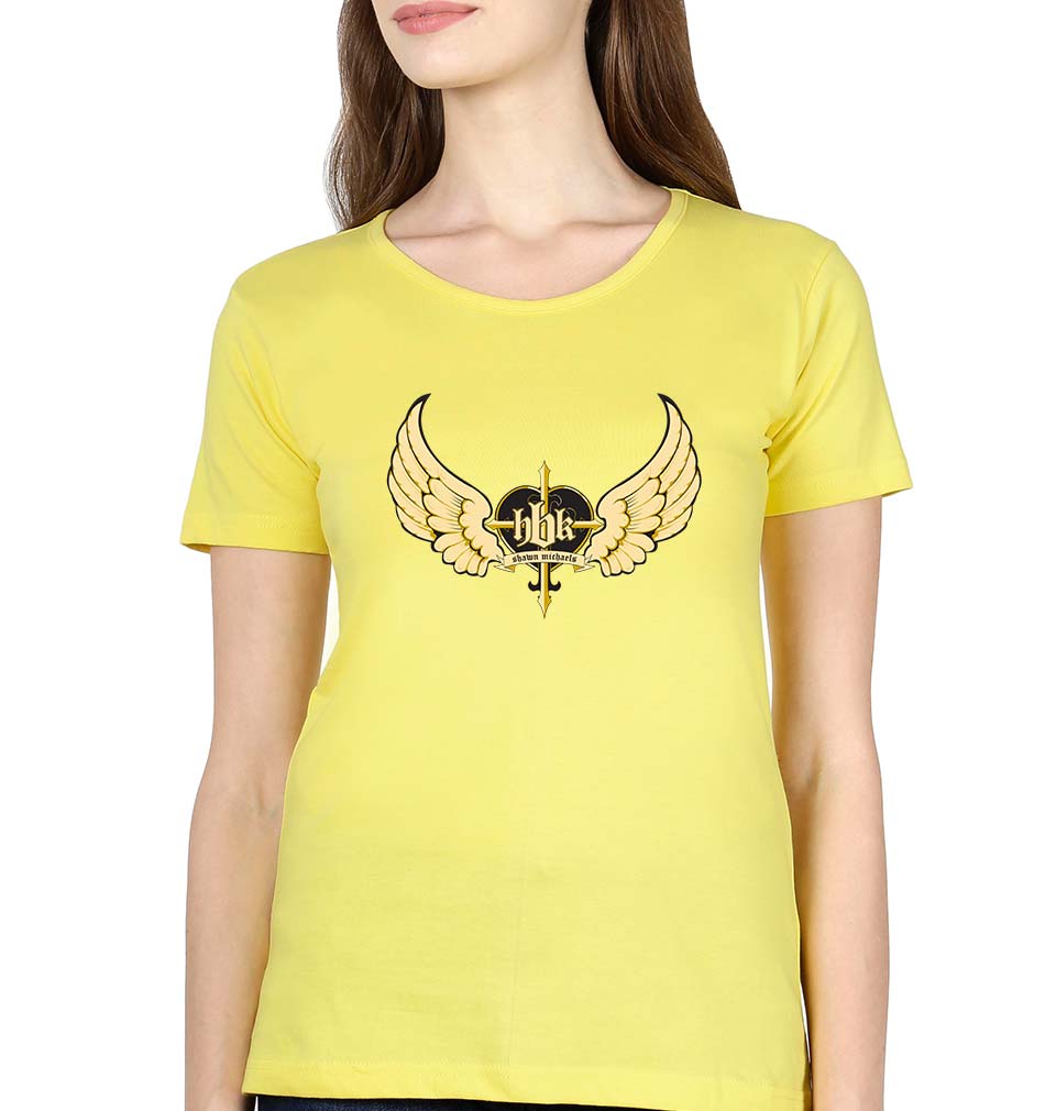 Shawn Michaels - HBK (WWE) T-Shirt for Women-Yellow-Ektarfa.online