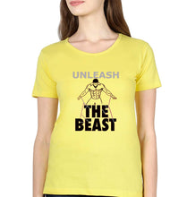 Load image into Gallery viewer, Gym Beast T-Shirt for Women-Yellow-Ektarfa.online
