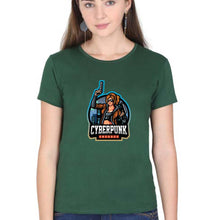 Load image into Gallery viewer, Cyberpunk T-Shirt for Women-Dark Green-Ektarfa.online
