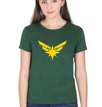 Load image into Gallery viewer, Captain Marvel T-Shirt for Women-Dark Green-Ektarfa.online
